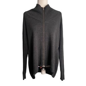Eileen Fisher Full Zip Merino Wool Cardigan Sweater